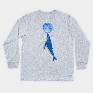 Blue surrealist Kids Long Sleeve T-Shirt